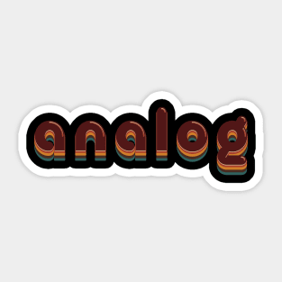 Analog Retro Bubble Sticker